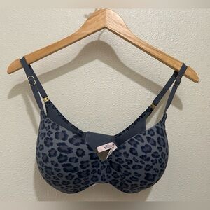 Victoria's Secret Gray Leopard Print Bra